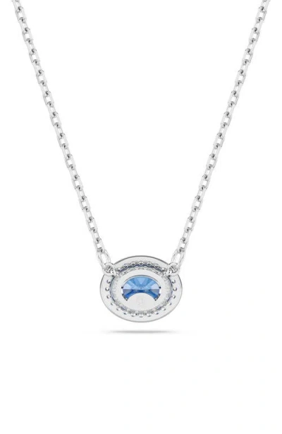 Swarovski Constella Una Oval Crystal Pendant In Silver