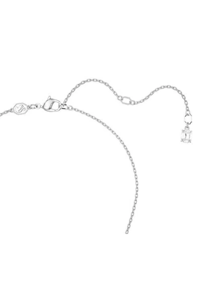 Swarovski Constella Una Oval Crystal Pendant In Silver