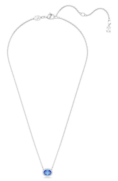 Swarovski Constella Una Oval Crystal Pendant In Silver