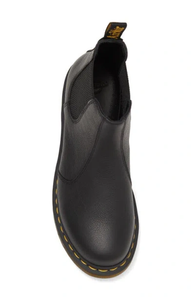 Dr. Martens Rometty Black Leather Chunky Heeled Chelsea Boots