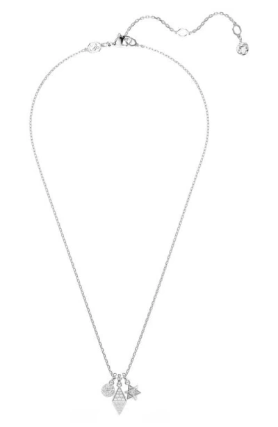 Swarovski Dextera Pavé Charm Necklace In Metallic