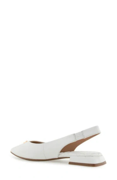 Aerosoles Nayana Pointed Toe Slingback Flat In White
