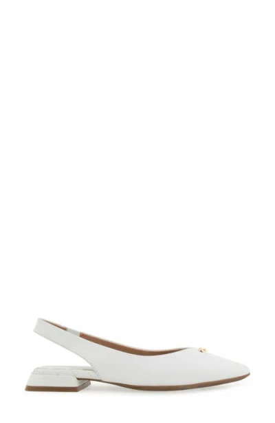 Aerosoles Nayana Pointed Toe Slingback Flat In White
