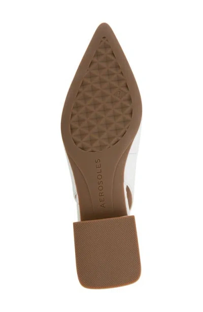 Aerosoles Nayana Pointed Toe Slingback Flat In White