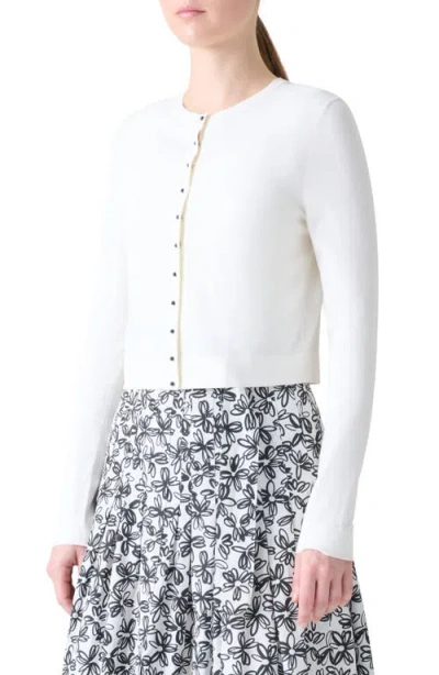 Akris Punto Cotton Seersucker Tailored Short Jacket In White