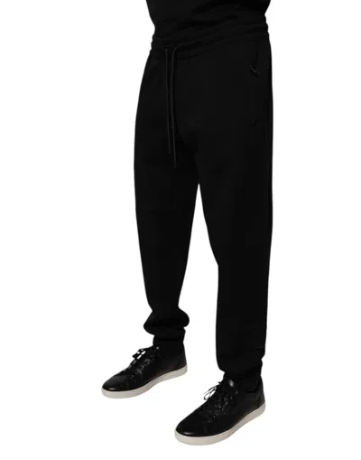 Pre-owned Dolce & Gabbana Black Cotton Jogger Jogging Men's Pants ()