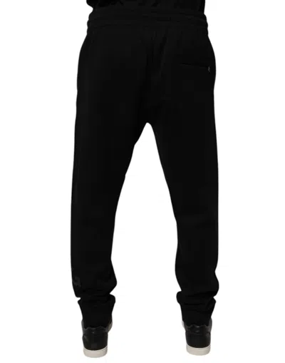 Pre-owned Dolce & Gabbana Black Cotton Jogger Jogging Men's Pants ()