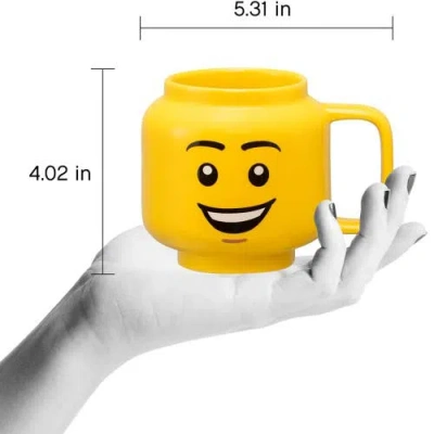 Lego ® Dupc  Classic Yellow Minifigures Happy Boy Ceramic Mug, 17.9oz In Yellow