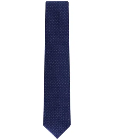 Calvin Klein Men's Ramos Textured Geo-pattern Tie In Blue