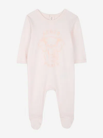 Kenzo Baby Girls Elephant Babygrow Set In Pink