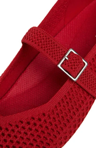 Vivaia Margot Mary-jane Square-toe Ballet Flats In Red