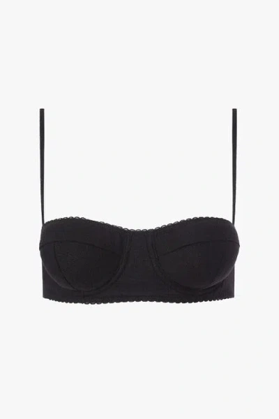Weworewhat Underwire Bra Top In Black
