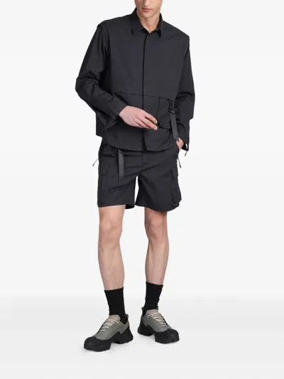 Alpha Industries Utility Cargo Short Shorts In Black Cotton In Blue
