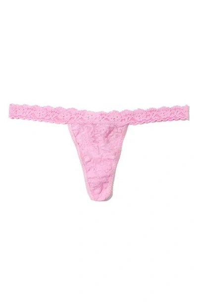 Hanky Panky Signature Lace Low Rise G-string In Pink