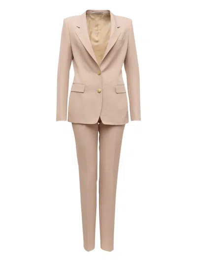 Tagliatore Single-breasted Suit In Neutral