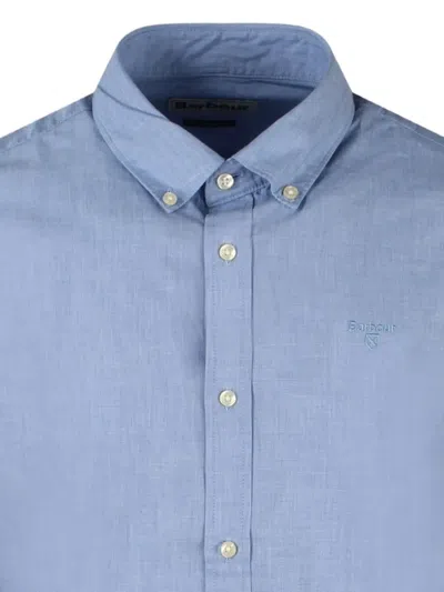Barbour Embroidered Button-down Shirt In Blue