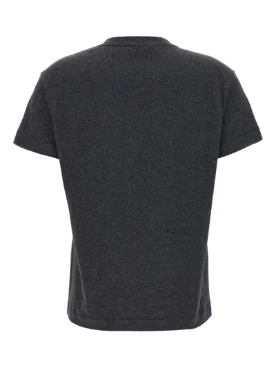 Brunello Cucinelli Dazzling Chalk Stripe Embroidery T-shirt
