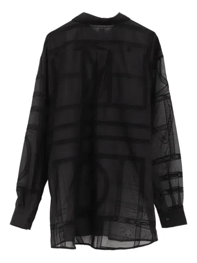 Totême Toteme Shirt With Monogram In Black