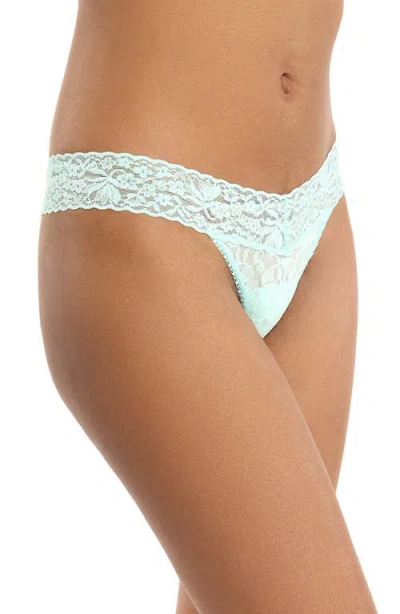 Hanky Panky Flora Lace Thong In Green