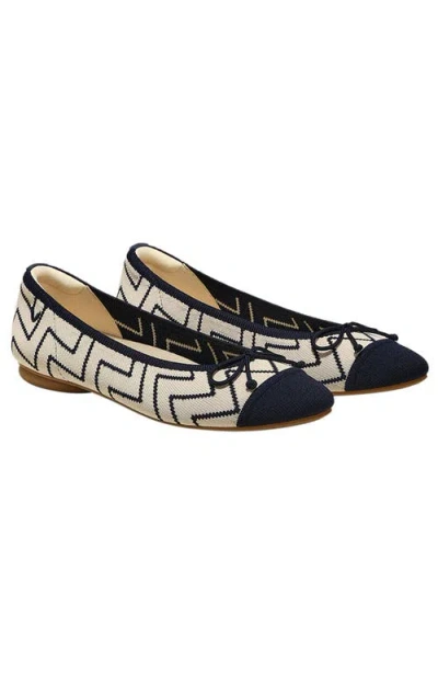 Vivaia Almond-toe Bow Flats In Neutral