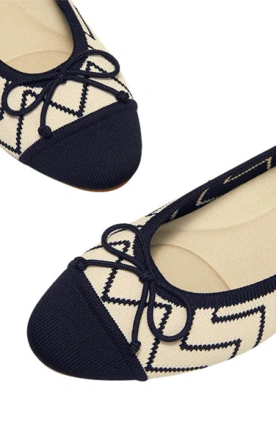 Vivaia Almond-toe Bow Flats In Neutral