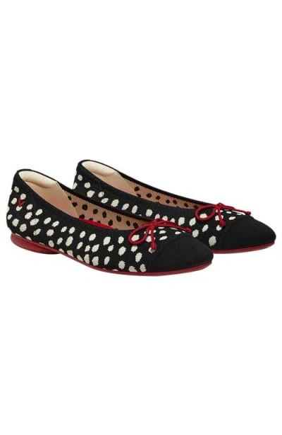 Vivaia Almond-toe Bow Flats In Black