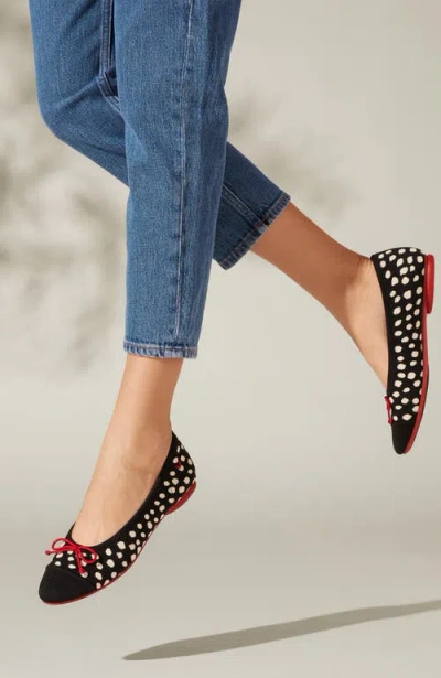 Vivaia Almond-toe Bow Flats In Black
