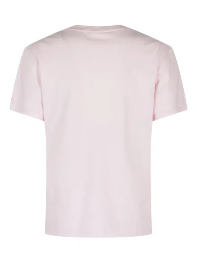 Mc2 Saint Barth Embroidered Cotton T-shirt In Pink