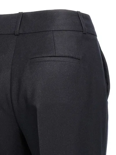 Peserico Flannel Lurex Trousers Back Pockets In Black