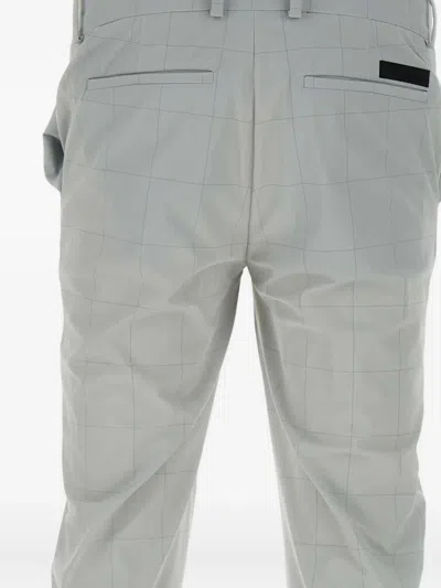 Rrd Checked Tailored Trousers In Gray