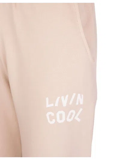 Livincool Logo-print Cotton Joggers In Pink
