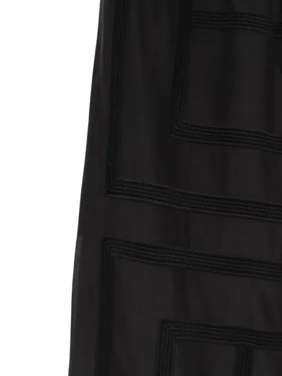 Totême Geometric-pattern Pants In Black