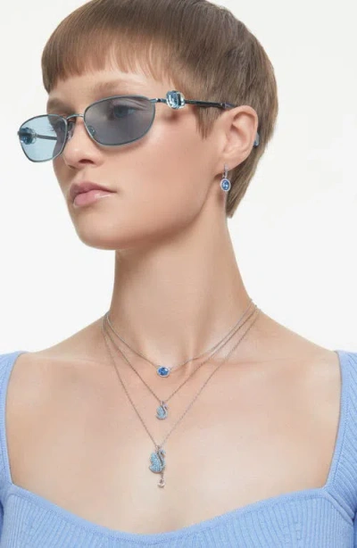 Swarovski Una Drop Hoop Earrings In Metallic