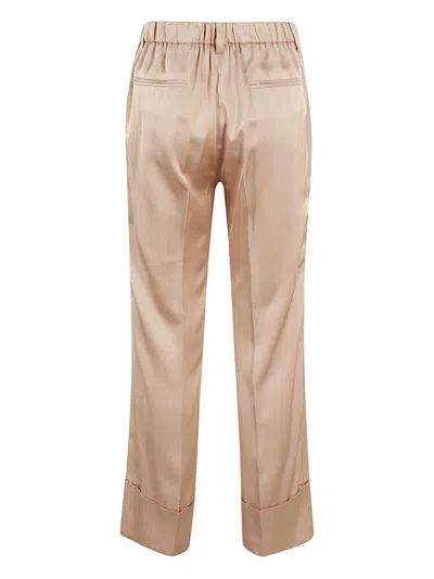 N°21 Zipper Flanged Casual Pants In Neutral