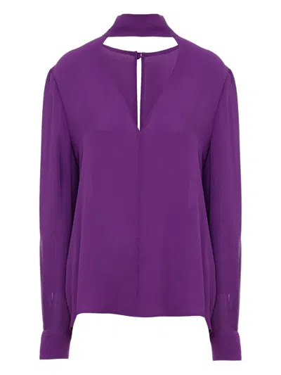 Valentino Silk Blouse In Purple
