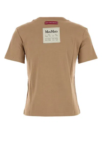 's Max Mara Gemma T-shirt In Cotton Biscuit In Brown