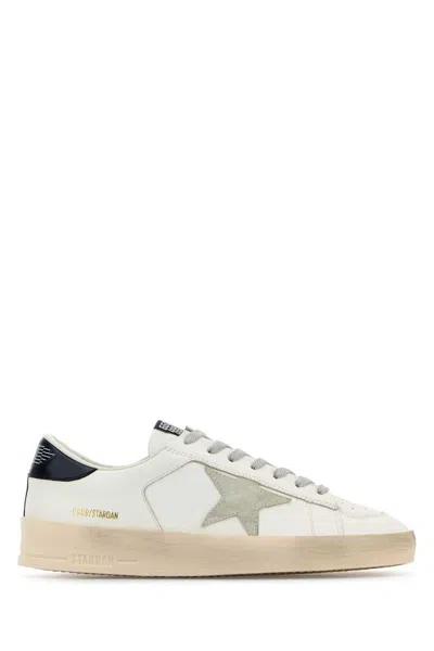 Golden Goose White Sneakers With Star Detail In Leather Man In White