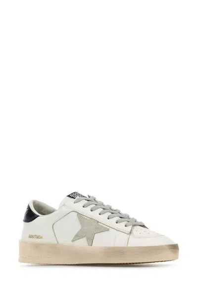 Golden Goose White Sneakers With Star Detail In Leather Man In White