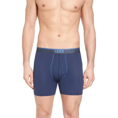 Saxx Quest Quick Dry Mesh Boxer Briefs In Blue