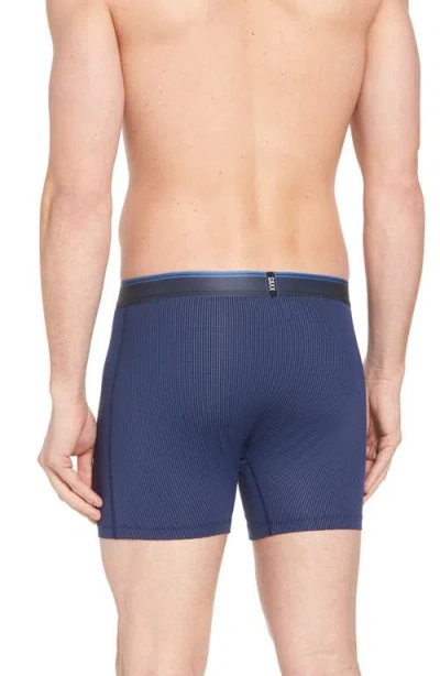 Saxx Quest Quick Dry Mesh Boxer Briefs In Blue