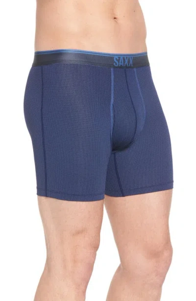 Saxx Quest Quick Dry Mesh Boxer Briefs In Blue