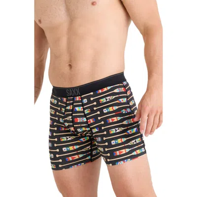 Saxx Quest Quick Dry Mesh Slim Fit Boxer Briefs In Black