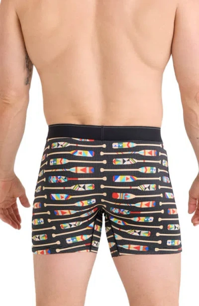 Saxx Quest Quick Dry Mesh Slim Fit Boxer Briefs In Black