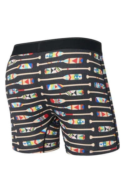 Saxx Quest Quick Dry Mesh Slim Fit Boxer Briefs In Black