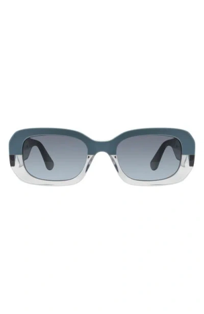 Stuart Weitzman 51mm Rectangular Sunglasses In Blue
