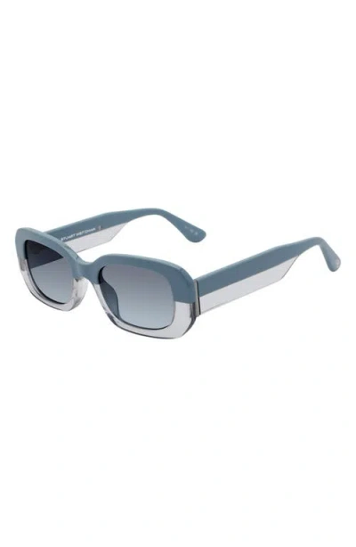 Stuart Weitzman 51mm Rectangular Sunglasses In Blue