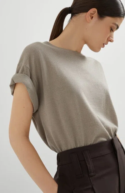 Brunello Cucinelli Cashmere Pullover Woman Sweater Beige Size L Cashmere In Gray