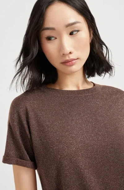 Brunello Cucinelli Cashmere And Silk Lightweight Sweater In Brown