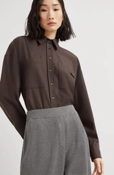 Brunello Cucinelli Vanise Sparkling Knitted Trousers In English Rib In Gray