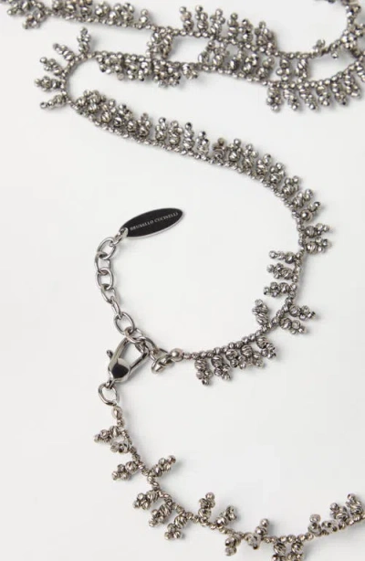 Brunello Cucinelli Knotted Bracelet In Gray